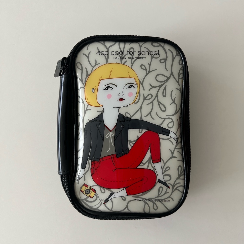 Too Cool For School Cosmetic Pouch Bag